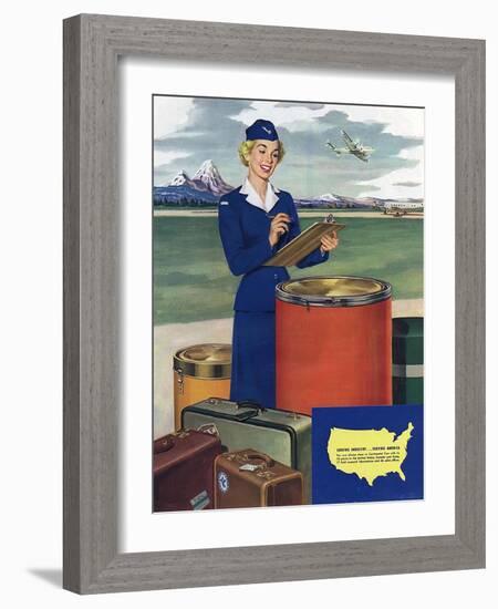 Airlines, USA-null-Framed Giclee Print