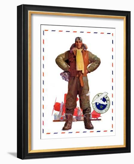 "Airmail Pilot,"December 8, 1934-John E. Sheridan-Framed Giclee Print