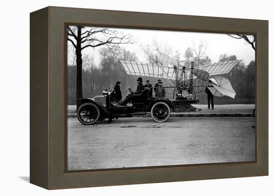 Airman Alberto Santos Dumont (Santos-Dumont) (1873-1932) Carrying His Plane in His Car. (Photo)-Anonymous Anonymous-Framed Premier Image Canvas