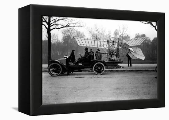 Airman Alberto Santos Dumont (Santos-Dumont) (1873-1932) Carrying His Plane in His Car. (Photo)-Anonymous Anonymous-Framed Premier Image Canvas