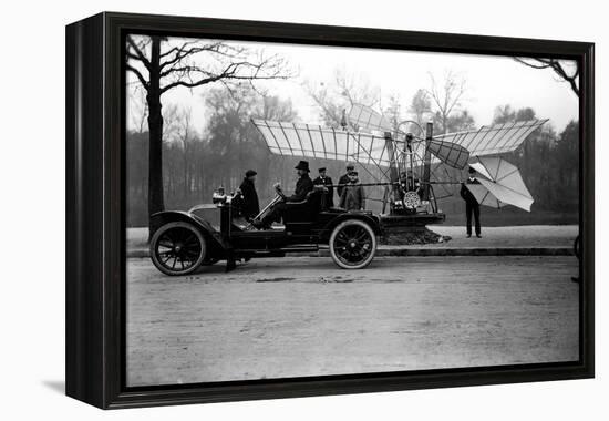 Airman Alberto Santos Dumont (Santos-Dumont) (1873-1932) Carrying His Plane in His Car. (Photo)-Anonymous Anonymous-Framed Premier Image Canvas