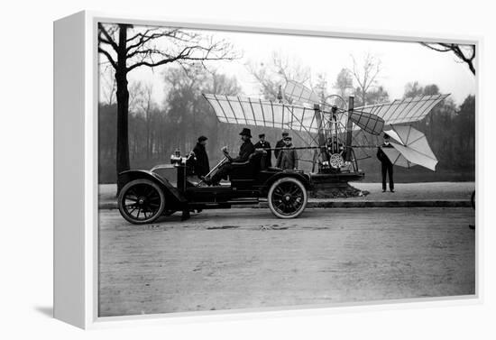 Airman Alberto Santos Dumont (Santos-Dumont) (1873-1932) Carrying His Plane in His Car. (Photo)-Anonymous Anonymous-Framed Premier Image Canvas