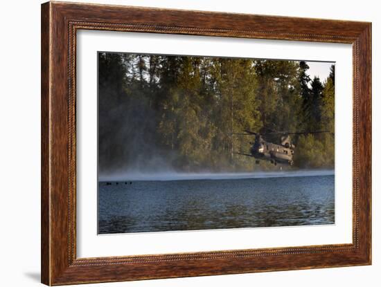 Airmen Wait in a Lake for an Mh-47 Chinook Helicopter to Extract Them-null-Framed Photographic Print