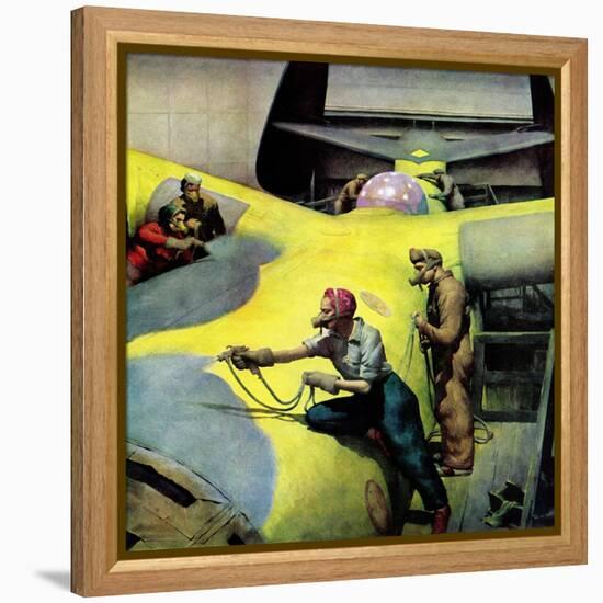 "Airplan Defense Factory," June 24, 1944-Robert Riggs-Framed Premier Image Canvas