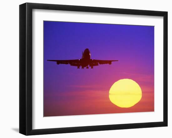 Airplane at Sunset-Mitch Diamond-Framed Photographic Print