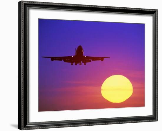 Airplane at Sunset-Mitch Diamond-Framed Photographic Print