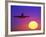 Airplane at Sunset-Mitch Diamond-Framed Photographic Print