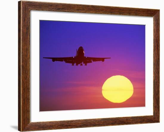 Airplane at Sunset-Mitch Diamond-Framed Photographic Print