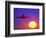 Airplane at Sunset-Mitch Diamond-Framed Photographic Print