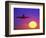 Airplane at Sunset-Mitch Diamond-Framed Photographic Print