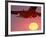 Airplane in Flight During Sunrise, Sunset-Mitch Diamond-Framed Photographic Print