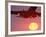 Airplane in Flight During Sunrise, Sunset-Mitch Diamond-Framed Photographic Print