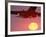 Airplane in Flight During Sunrise, Sunset-Mitch Diamond-Framed Photographic Print