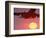 Airplane in Flight During Sunrise, Sunset-Mitch Diamond-Framed Photographic Print