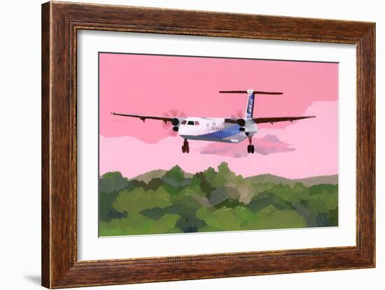 Airplane Landing at a Small Airfield, 2015 (Gouache on Paper)-Hiroyuki Izutsu-Framed Giclee Print