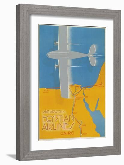 Airplane over Egypt-null-Framed Art Print