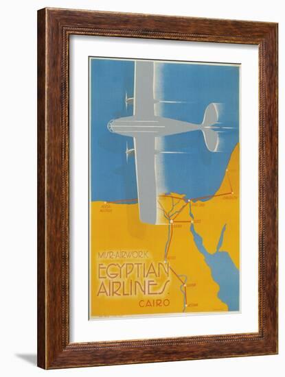 Airplane over Egypt-null-Framed Art Print