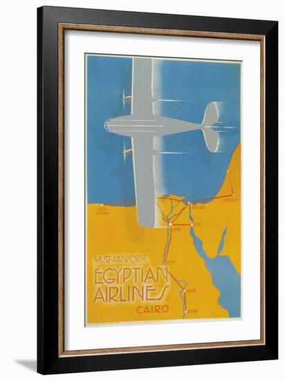 Airplane over Egypt-null-Framed Art Print