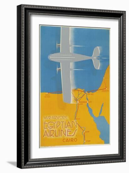 Airplane over Egypt-null-Framed Art Print