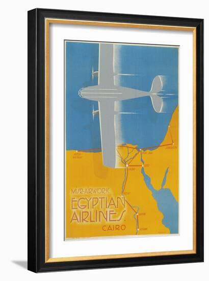 Airplane over Egypt-null-Framed Art Print