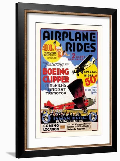 Airplane Rides: Inman Bros. Flying Circus-null-Framed Art Print