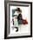 "Airplane Trip" or "First Flight", June 4,1938-Norman Rockwell-Framed Giclee Print