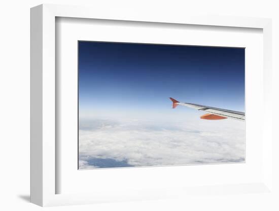 Airplane, Wing, Airbus A320 Above the Clouds, Sky, Horizon-Axel Schmies-Framed Photographic Print