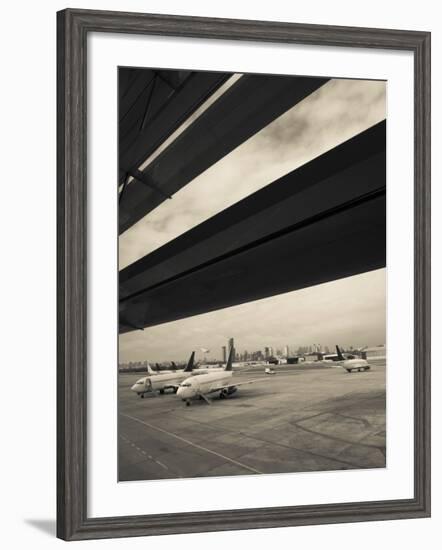 Airplanes on a Runway, Jorge Newbery Airport, Buenos Aires, Argentina-null-Framed Photographic Print