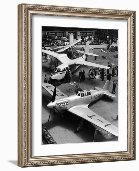 Airplanes on Display at 18th Paris International Aviation Salon Exhibition-Dmitri Kessel-Framed Photographic Print