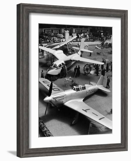 Airplanes on Display at 18th Paris International Aviation Salon Exhibition-Dmitri Kessel-Framed Photographic Print