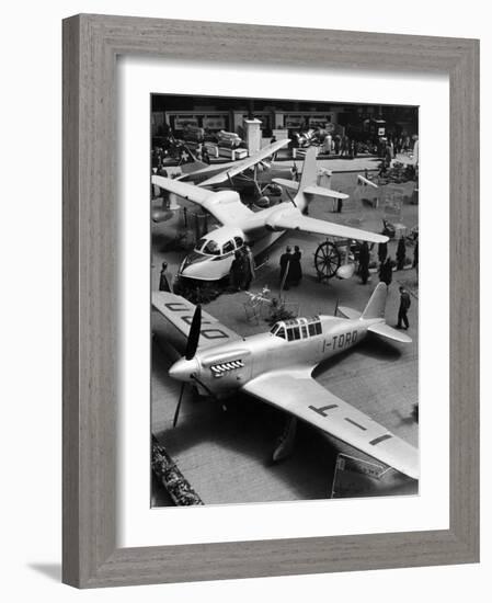 Airplanes on Display at 18th Paris International Aviation Salon Exhibition-Dmitri Kessel-Framed Photographic Print