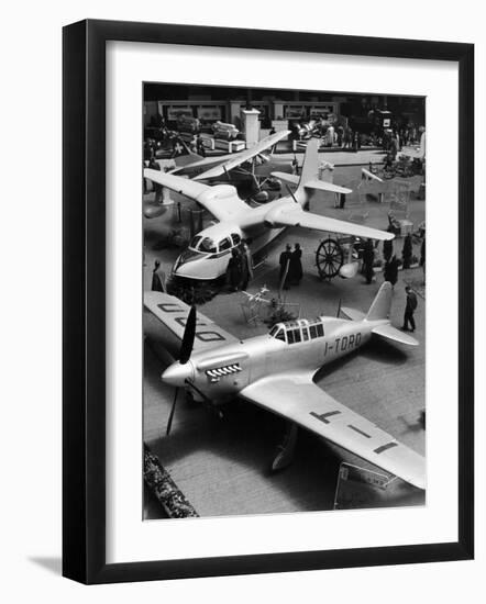 Airplanes on Display at 18th Paris International Aviation Salon Exhibition-Dmitri Kessel-Framed Photographic Print