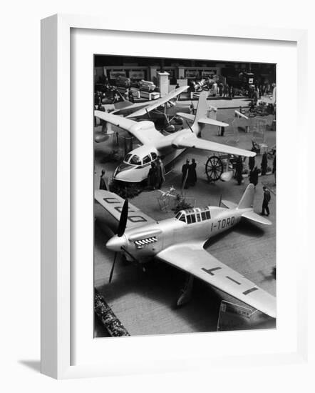 Airplanes on Display at 18th Paris International Aviation Salon Exhibition-Dmitri Kessel-Framed Photographic Print