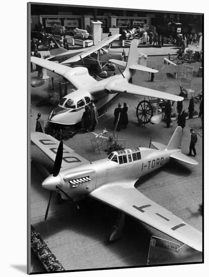 Airplanes on Display at 18th Paris International Aviation Salon Exhibition-Dmitri Kessel-Mounted Photographic Print