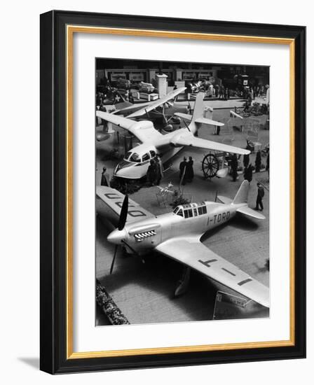 Airplanes on Display at 18th Paris International Aviation Salon Exhibition-Dmitri Kessel-Framed Photographic Print