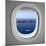 Airplanes Window Seat View with Sea Scape and Islands-viperagp-Mounted Photographic Print