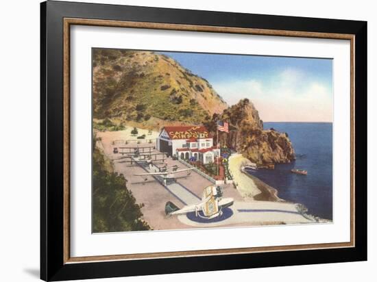 Airport and Orilla Jardin, Catalina, California-null-Framed Art Print