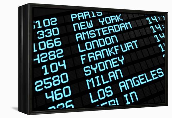 Airport Board International Destinations-NiroDesign-Framed Stretched Canvas