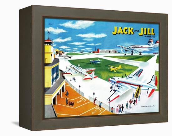 Airport - Jack and Jill, October 1950-Joseph Krush-Framed Premier Image Canvas
