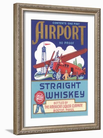 Airport Strait Whiskey Label-null-Framed Art Print