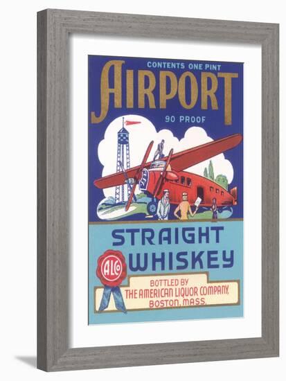 Airport Strait Whiskey Label-null-Framed Art Print