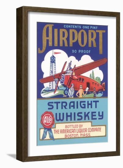 Airport Strait Whiskey Label-null-Framed Art Print