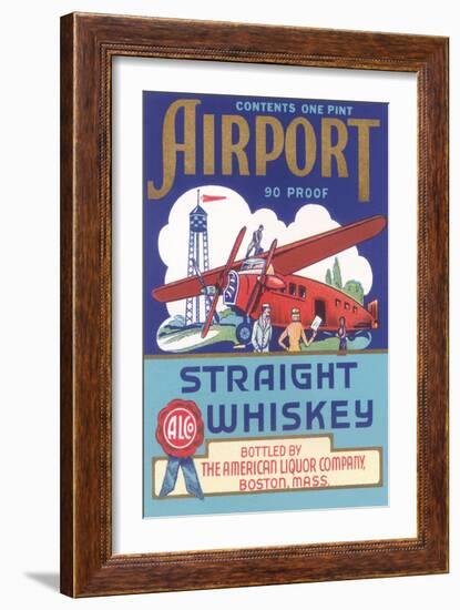 Airport Strait Whiskey Label-null-Framed Art Print