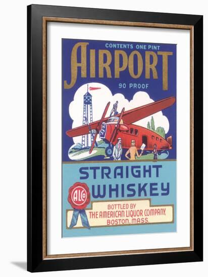 Airport Strait Whiskey Label-null-Framed Art Print