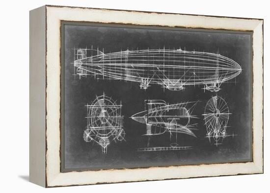 Airship Blueprint-Ethan Harper-Framed Stretched Canvas