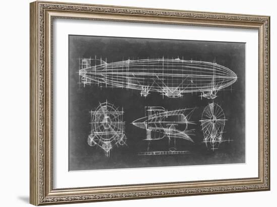 Airship Blueprint-Ethan Harper-Framed Art Print