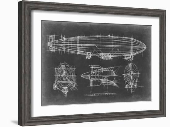 Airship Blueprint-Ethan Harper-Framed Art Print