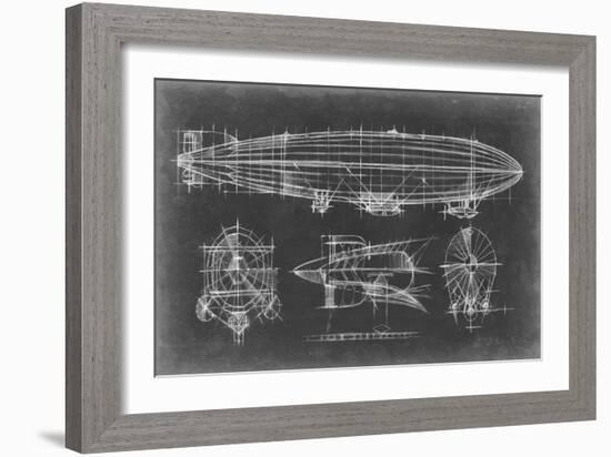 Airship Blueprint-Ethan Harper-Framed Art Print