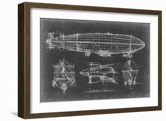 Airship Blueprint-Ethan Harper-Framed Art Print