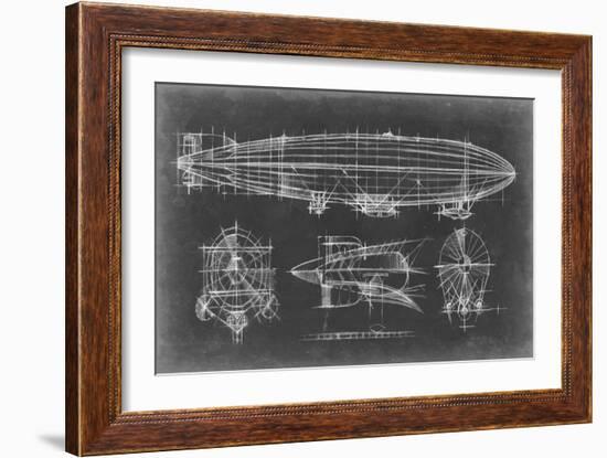 Airship Blueprint-Ethan Harper-Framed Art Print